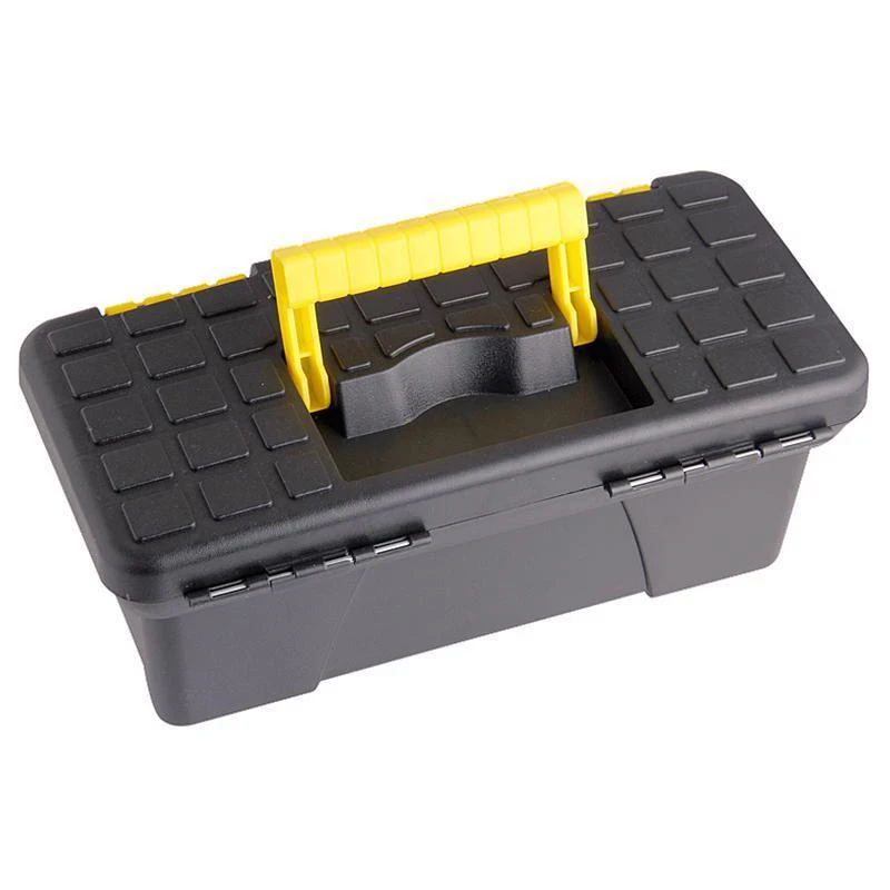 Многофункциональный ящик для инструментов, двухслойный Черный Пластиковый Полипропиленовый ящик, переносные фитинги для автомобильного красного и желтого замка