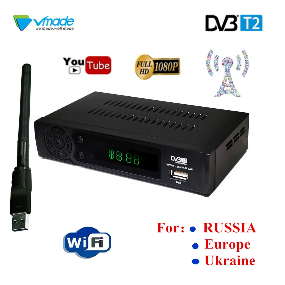 Новинка HD DVB T2 тюнер цифровая телеприставка спутниковый ТВ приемник
