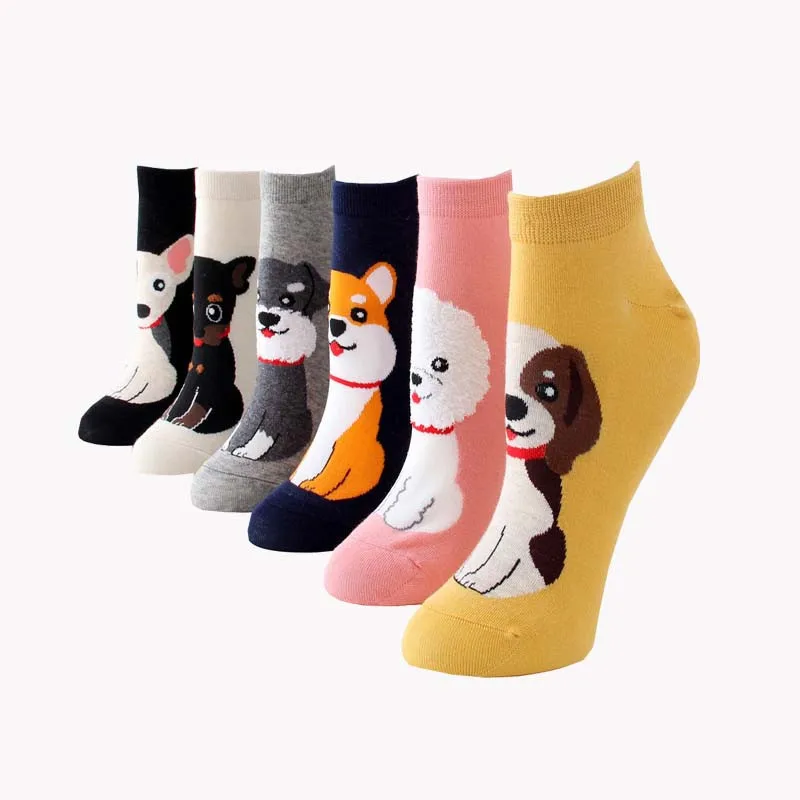

Hot sale! women cartoon socks 6 pairs/lot Spring Summer and Autumn fashion cute little Minions cartoon lady and women socks