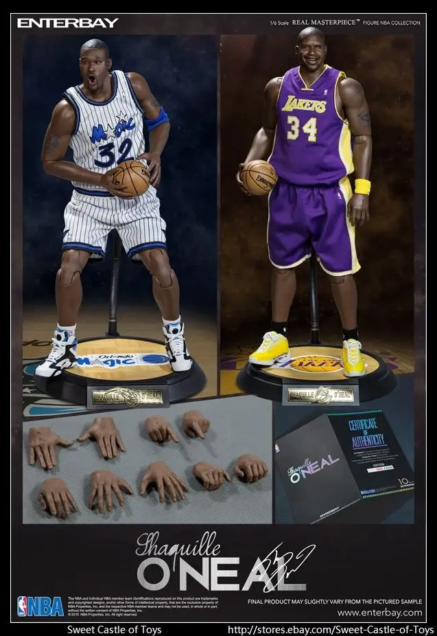 1/6 Enterbay Basketball Magic Lakers #32 34 Shaquille O'Neal Pack Set  Figure - AliExpress