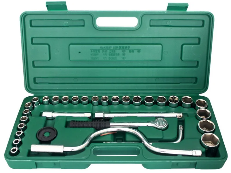 

32Pcs 8-32mm Socket Wrench Grip Ratchet Spanner Car Repair Tools Combination Vehicle Repair Wrench Tool A Set of Keys
