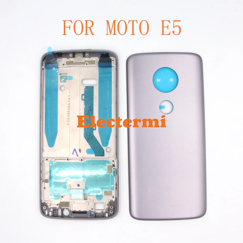 E5 Tapa со средней рамкой для Motorola Moto E5 Крышка батарейного отсека задняя крышка батарейного отсека чехол на заднюю крышку чехол с рамкой