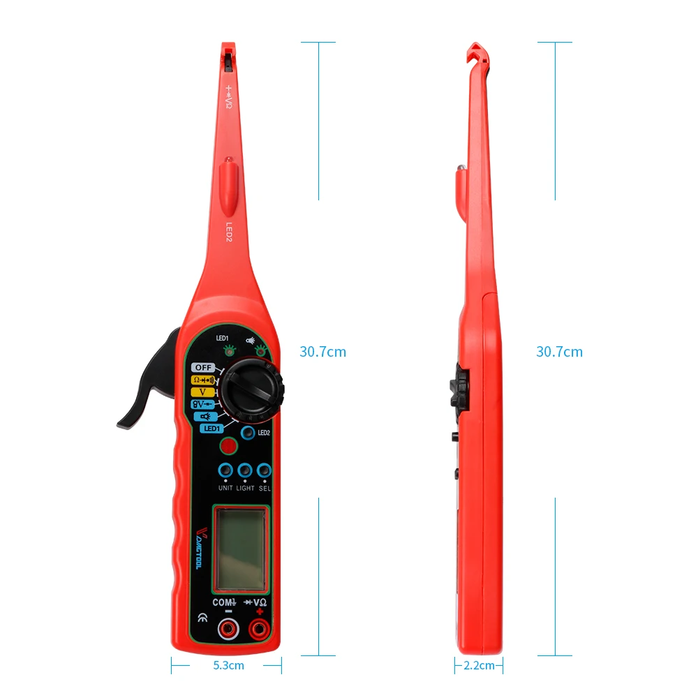 MS8211 мультиметр тестер цепи Автомобильный цифровой мультиметр карандаш детектор DMM AC DC напряжение тока тестер ручка с светодиодный