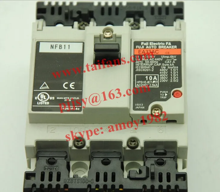 FUJI Circuit Breakers EA33AC 3P 3A 5A10A 15A 20A 30Acircuitscircuit