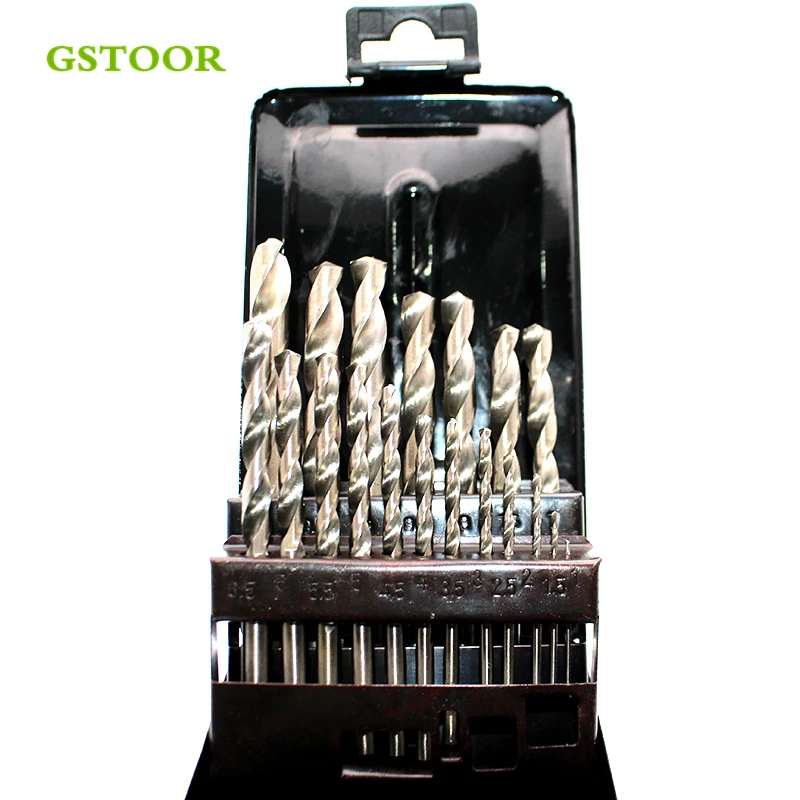 

25PCS 1.0-13.0mm Twist Drill Bits Combination High Speed Steel White drill bit set Iron box