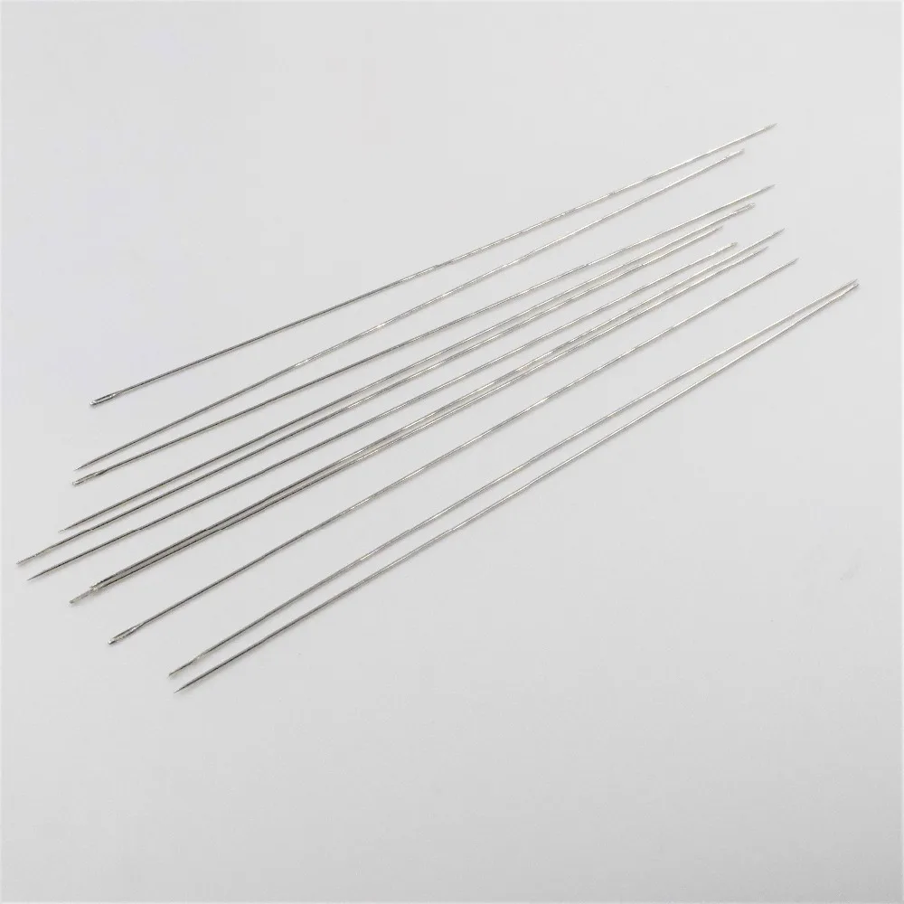 50Pcs Silver Tone Steel Hand Long Sewing Needles 6inch Long agulhas ...