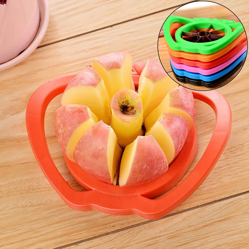Apple Cutter Slicer Corer Cutter Pear Fruit Divider Tool Multi-function Stainless Steel Shredders Slicers  Kitchen Apple Peeler