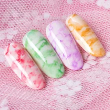 Гель-лак для ногтей база и верхнее покрытие не легко царапается лак для ногтей акварель Мрамор чернила для ногтей гель с рисунком цветения красивый цветок Y520