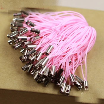 

pink bobile case sangles Lariat Lanyard straps Clasp Cell Phone cord Rope keychain hooks Charm Finding gift Connector Fastener