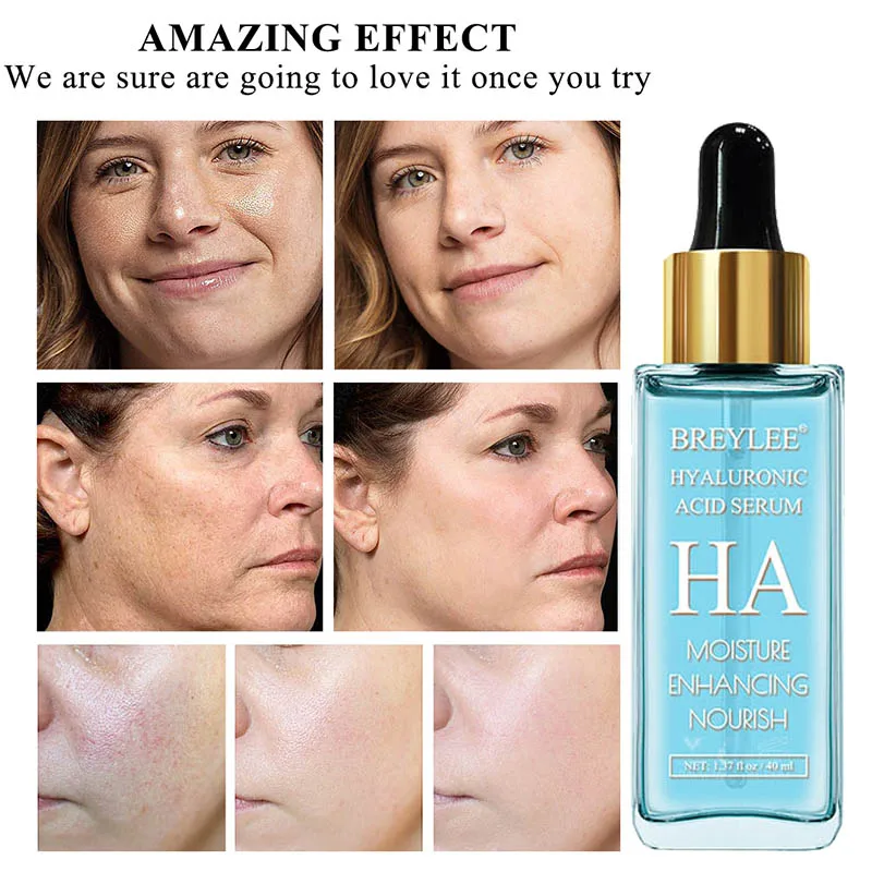 2019 40ml Hyaluronic Acid Essence Moisturizing Dry Skin Care Anti Aging