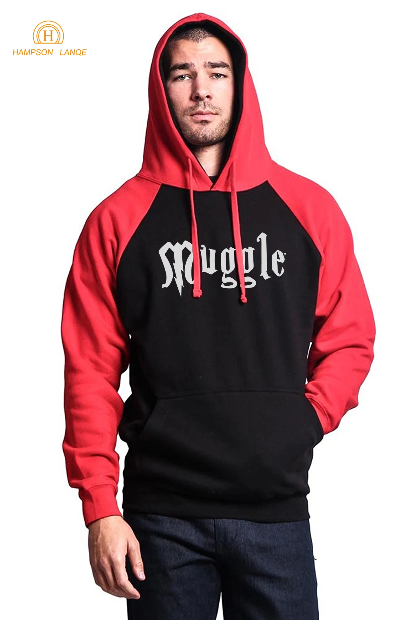 Hogwarts Muggle Print Funny Hoodies Men 2019 Autumn Winter Fleece High
