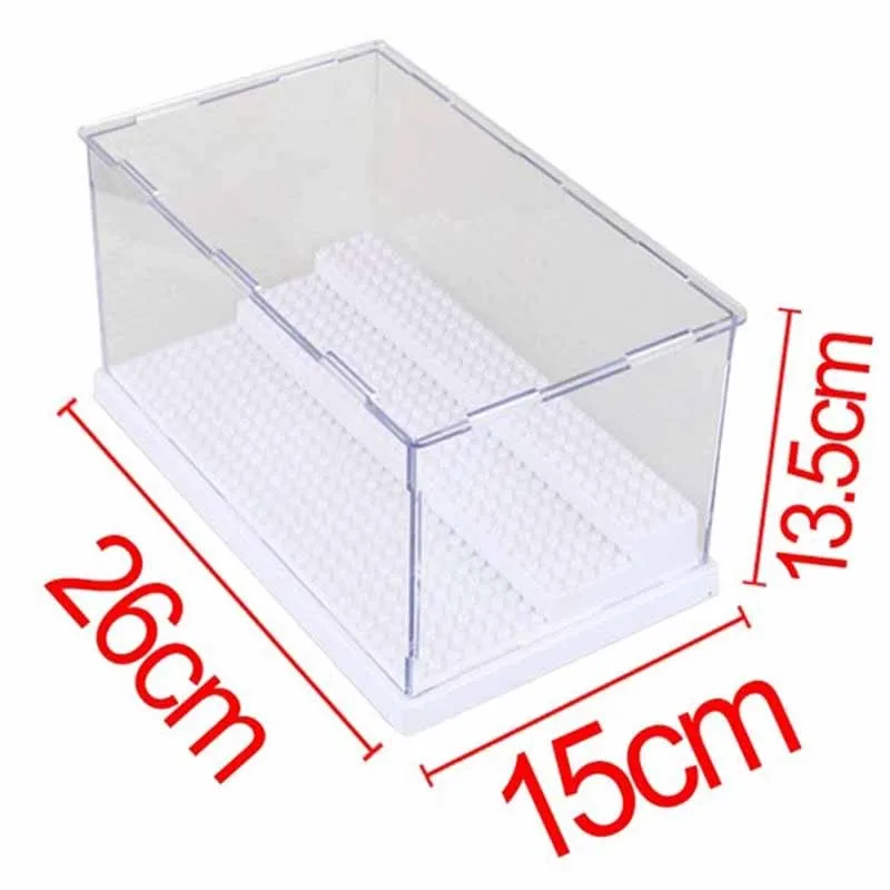 5 Types Acrylic Minifigures Building Blocks Display Box Showcase Self Assembly Display Case Cabinets Plastic Bricks Base Plate (2)