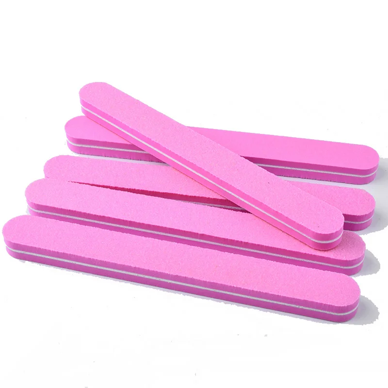

10Pcs/set Thick Nail Art Sandpaper 100/180 Nail Files Buffer Nail Tips Polishing Grinding Manicure Pedicure Tools Top Quality