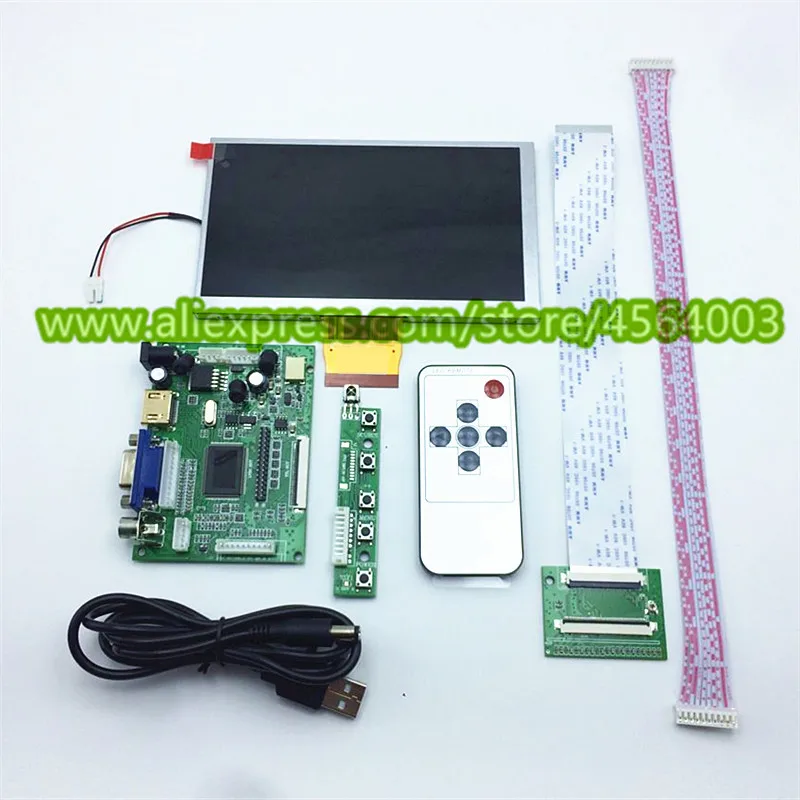 6 дюймов 800*480 ЖК-дисплей управление Лер TM060RDH01 монитор управление доской драйвера HDMI VGA 2AV для Raspberry pi экран модуль комплект