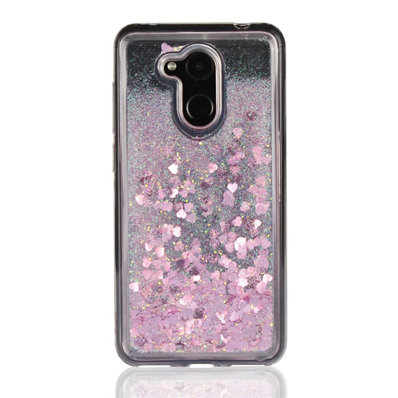 Блестящий любовь блеск Жидкая Coque для huawei хонор 6C Pro мягкий чехол TPU крышка зыбучие