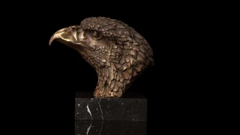 

Art Deco Sculpture Animal Eagle Hawk Head Bronze Statue