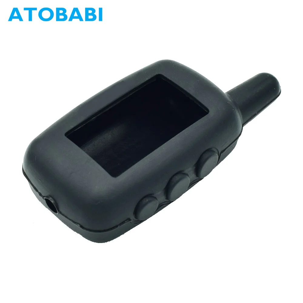 

ATOBABI Black Color Silicone Case LCD Remote Key Cover for Starline A9 24V Russian Two Way Car Burglar Alarm System Transmitter