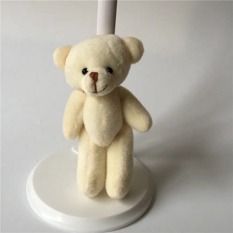 Cute Mini Teddy Bear Plush Toys Lovely Joint Bear Dolls DIY Flower Bouquet Wedding Party Decor 1pc Random Color (5)