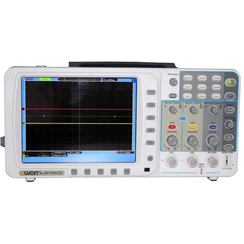 Тонкий осциллограф OWON 100 МГц SDS7102 1 г/локон большой " lcd LAN+ VGA+ сумка 3 года Гарантия ak77102v+ сумка