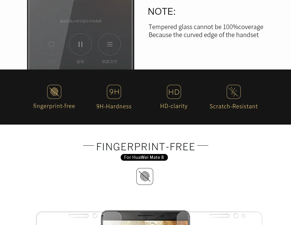 PZOZ huawei mate 8, закаленное стекло, Защитная пленка для экрана 9h для huawei mate8, прозрачная пленка для экрана телефона mate 8, стекло