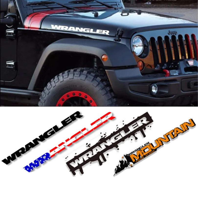 2 x 10/" Jeep Mountain Wrangler Decal set stickers fender TJ JK CJ YJ rubicon