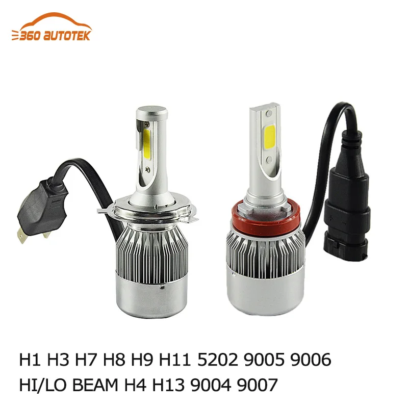 

H7 H4 COB 72W DC 12V Car lights LED Fog Lamp Automobile Light Bulbs High Power Light Super Bright White For Honda Toyota Etc.