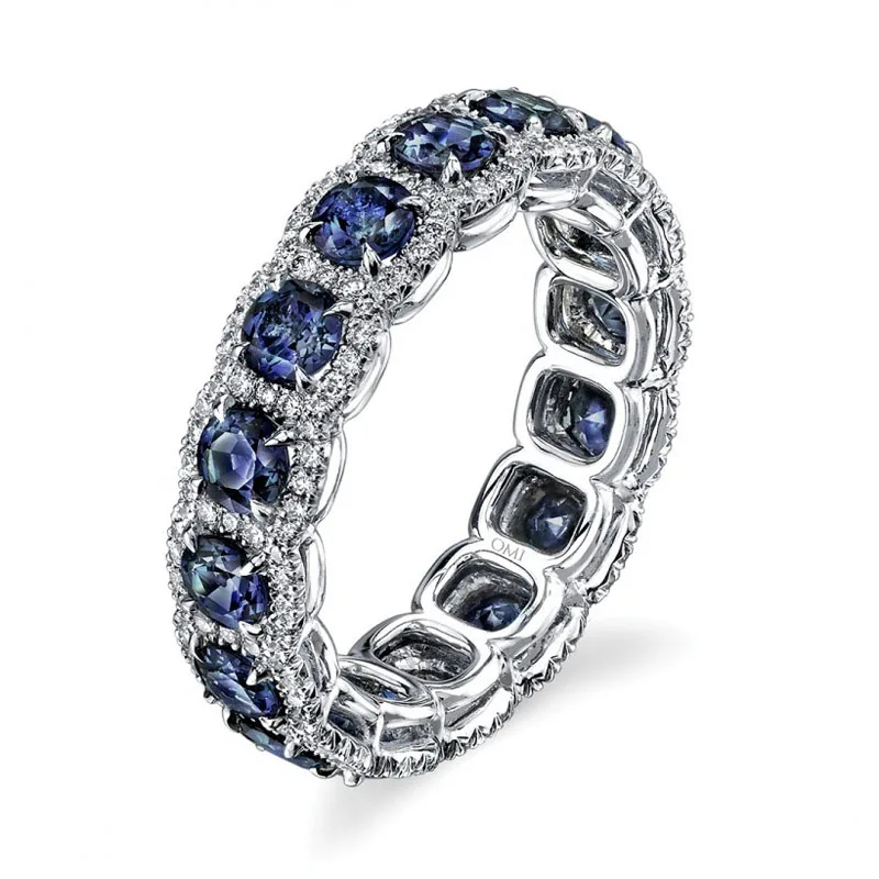 

MOONROCY Silver Color Wedding Rings CZ Blue Red Cubic Zirconia Crystal Ring for Women Girls Jewelry Wholesale Dropshipping