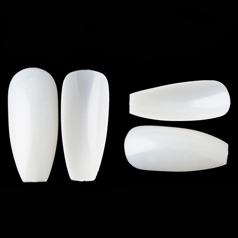 500 шт Bailarina Типсы для ногтей гроб поддельные ногти природа чистые белые Искусственные ногти Высокое качество полное покрытие Типсы инструменты