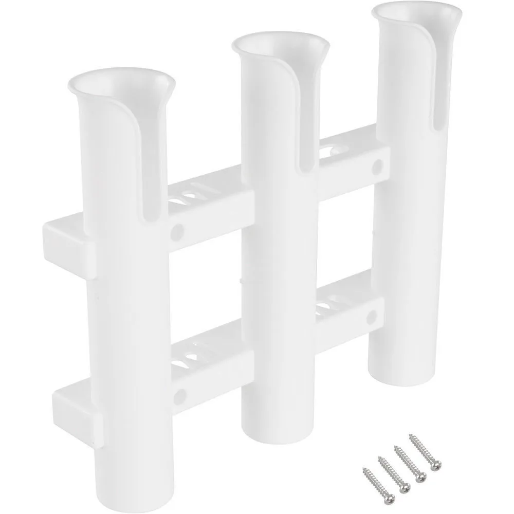 

3 Tubes Plastic Boat Rod Holder For Boats Marine Yacht Fishing Rod Rack Socket Fishing Box Accessories