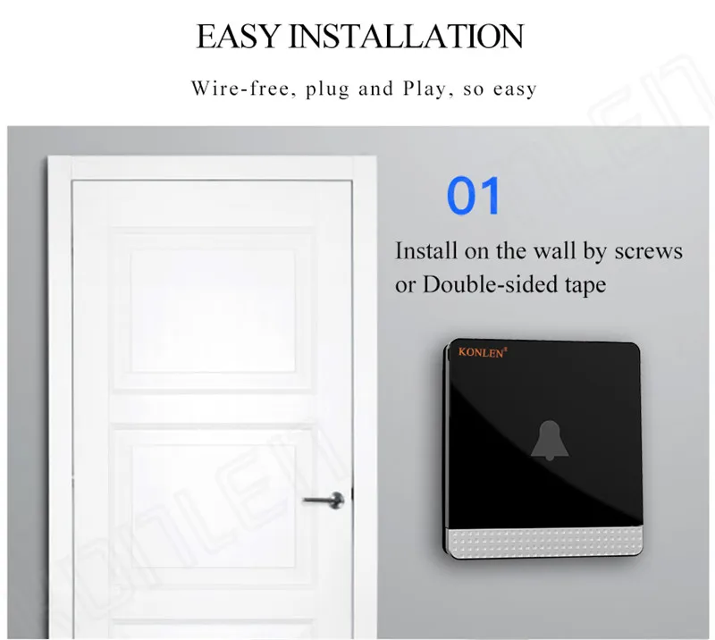 Self powered Wireless Doorbell Kit  (15)