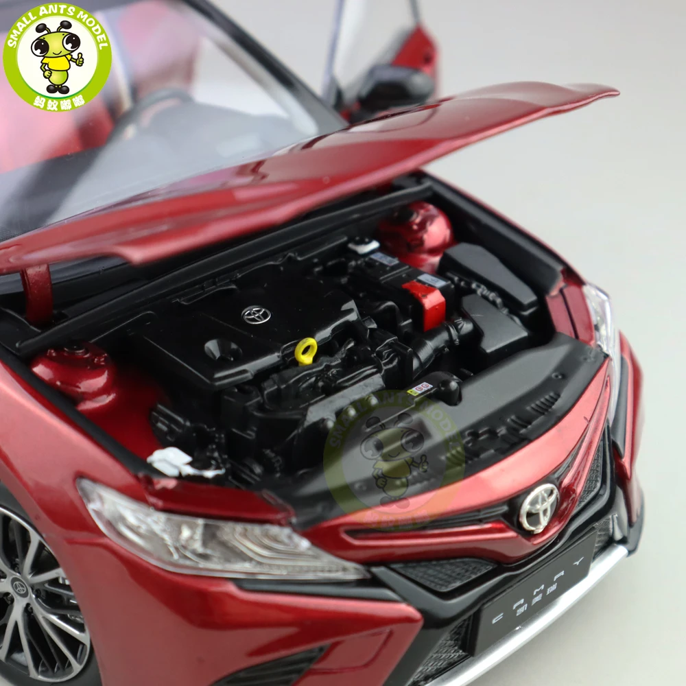 Новинка 1/18, Спортивная модель автомобиля Camry 8-го поколения, игрушки для детей, коллекция подарков, красный с черным верхом