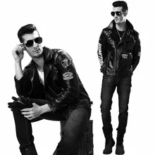 Motor Biker genuine Sheepskin Leather Jacket Motorcycle Men’s Black Jacket 9926