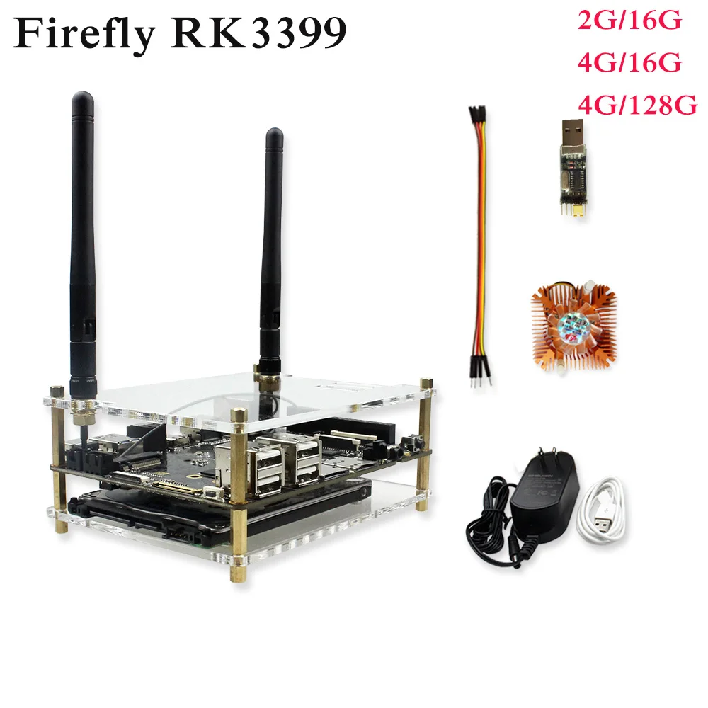 Firefly RK3399: 6 ядерный 64 битный высокопроизводительный 2G/4G DDR + 16G eMMC Двойная камера