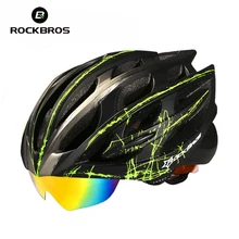 Rockbros Cycling Helmet Men/Women Breathable 32 Air Vents Goggles MTB Road Bicycle Bike Helmet With 3 Pair Lens Casco Ciclismo