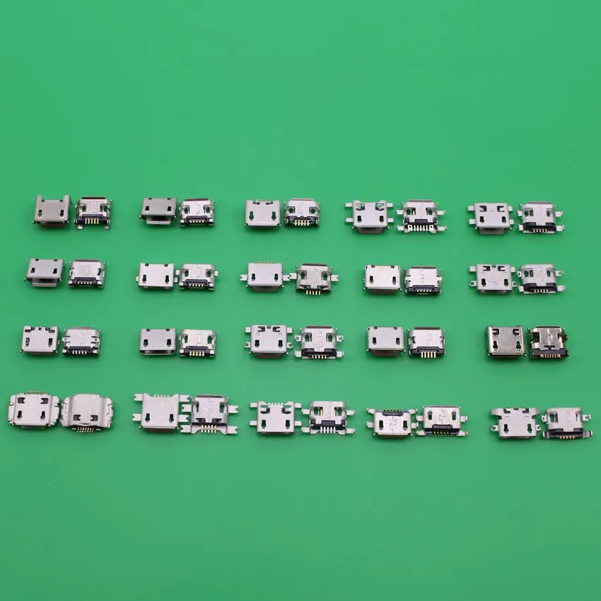 YuXi 20 моделей Micro USB Jack 5P 5 контактный разъем для зарядки микс SMD DIP V8 порт и передачи