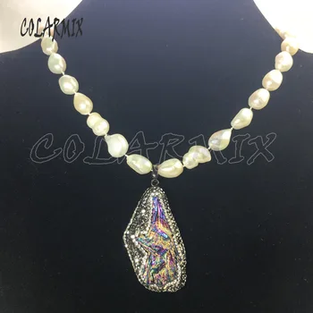 

3 pieces pearl necklace free form stone jewelry necklace choker necklace pearl beaded necklace chain .