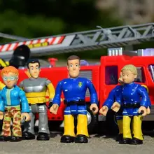 1 шт. 7 см мультфильм Пожарный Сэм фигурки куклы ПВХ смелый спасательный блок модель игрушки d11