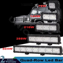Quad Rows 4 23Inch LED Bar 504W Off Road LED Light Bar for Car Tractor Boat