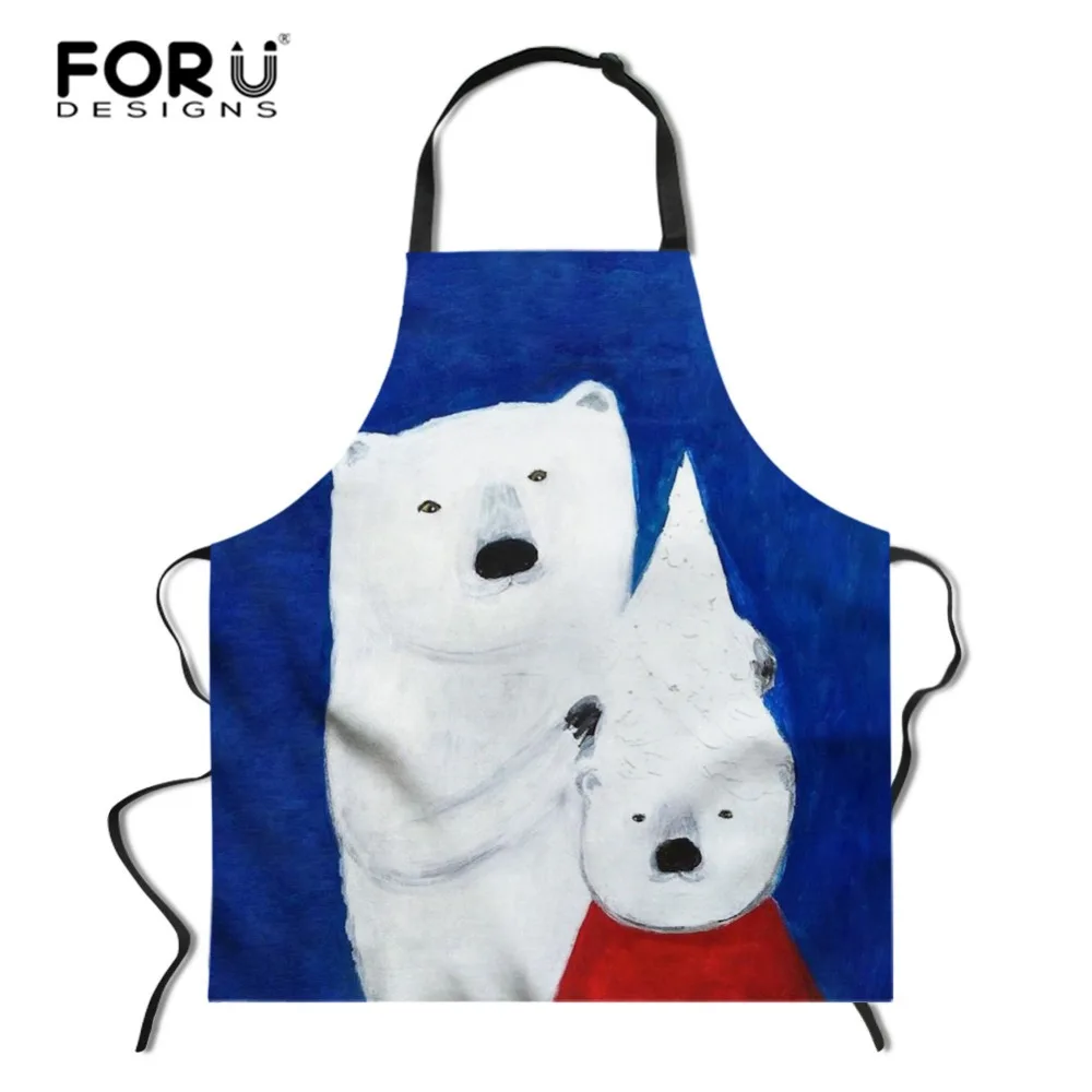 FORUDESIGNS/милый кухонный фартук для кошек женщина шеф повар официант кафе магазин