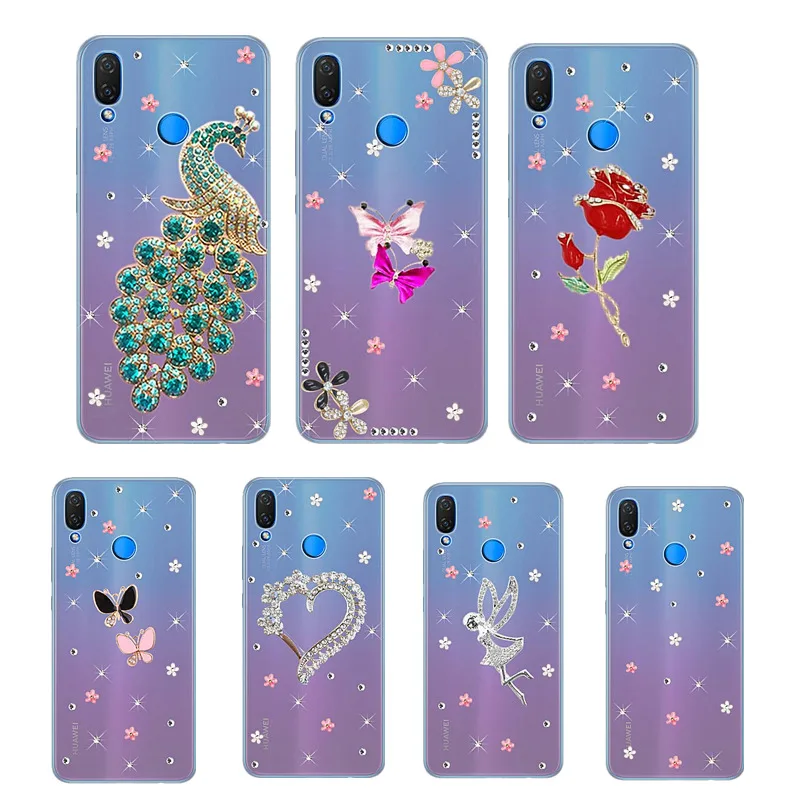 

Fashion Bling Rhinestone Case for Huawei P Smart Plus Nova 3i Cover for P Smart FIG-LX1 FIG-LA1 FIG-LX2 FIG-LX3 Phone Shell