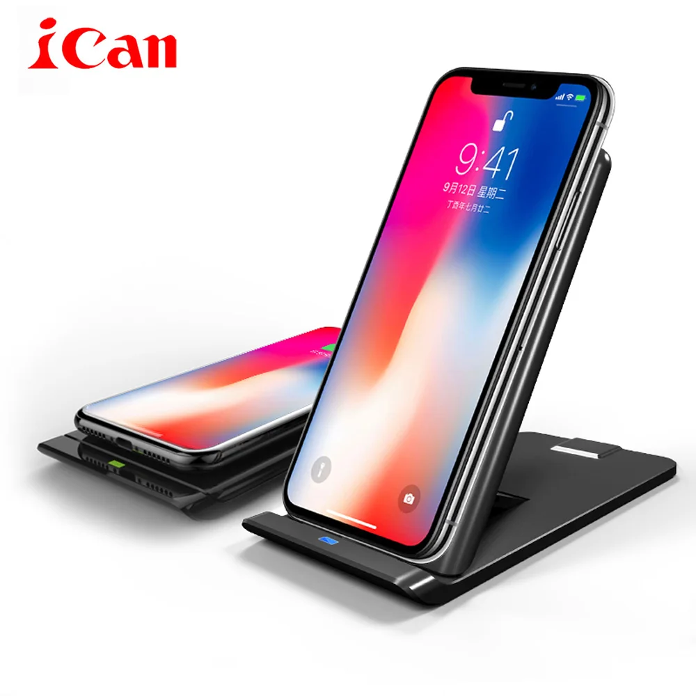 ican 10W Qi Wireless Charger For iPhone 8/X Fast Wireless