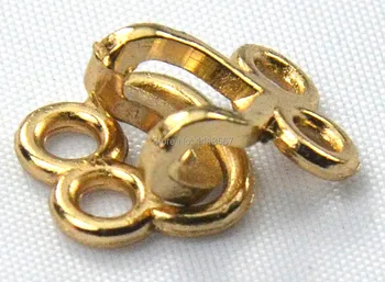 

100pieces Craft Gold Metal Waist Extender Hooks & Eyes Clasps Sewing Garment Sewing Clasps Button for Bag Clothes Hooks K115