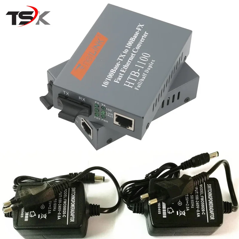 

1pair Fast dual-fiber multi-mode fiber transceiver HTB-1100 2KM 10/100Mbps RJ45 multimode fiber-optic transceiver converter