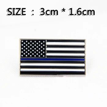 

Lapel Pins USA Blue Line Flag Pins All Over The World Badge Emblem Country State Pins