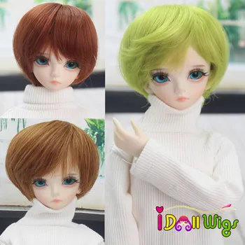 

High Quality 1/3 1/4 1/6 BJD Doll Wigs Heat Resistant Fiber Brown Hair Wigs
