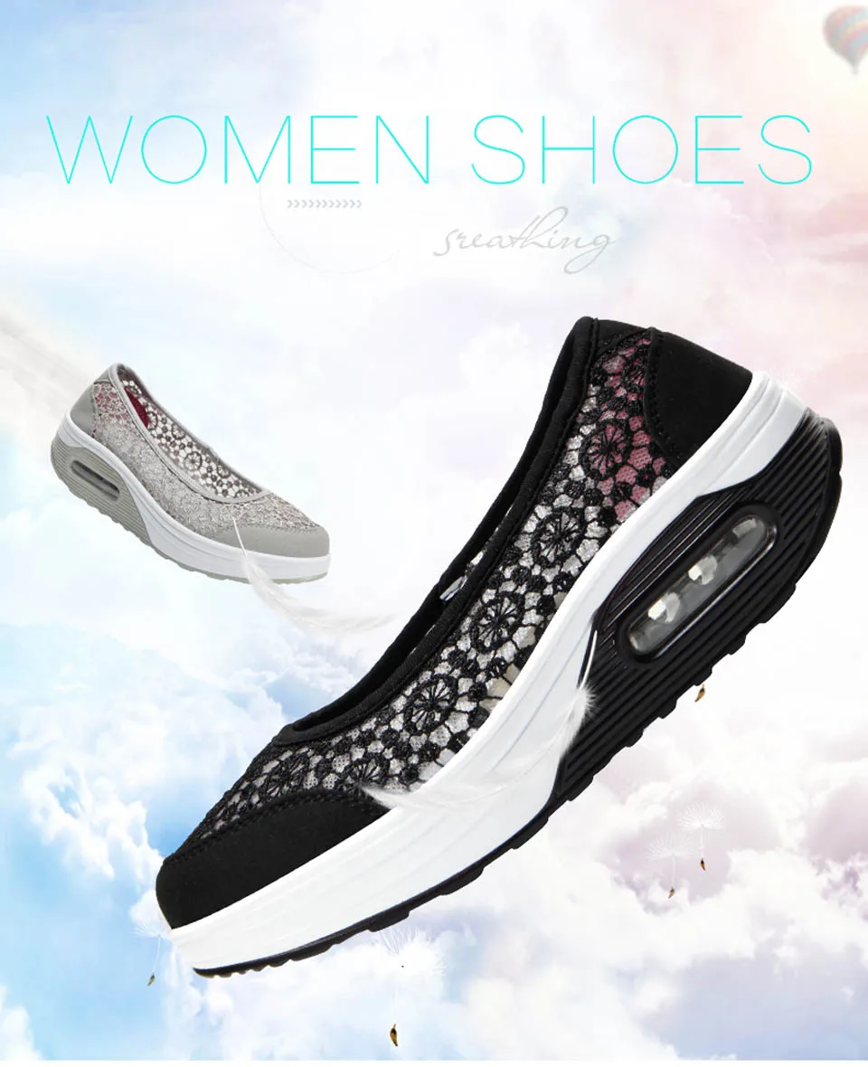 2019 Summer women flat platform shoes women breathable casual sneakers shoes slip on platform walking shoes for women (1)
