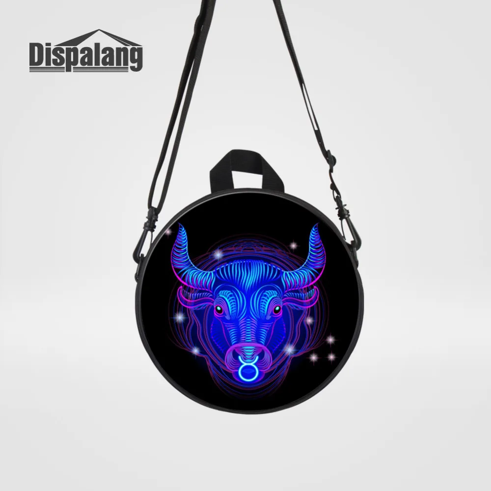 Dispalang Children School Bags Taurus Print Round Backpack for Kindergarten Baby Little Boys Girls Book Bags Kids Shoulder Bag baby-bags-for-girl