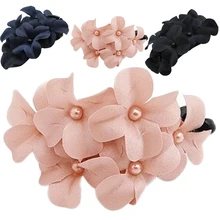 Цветы жемчужная заколка женская заколка для волос леди пластиковая заколка для волос аксессуары-заколки для волос заколка для волос с цветочным рисунком парикмахерский инструмент