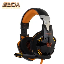 KOTION EACH stereo gamer gaming headset for pc headphone for computer with microphone LED Light Deep Bass Earphones with mic
