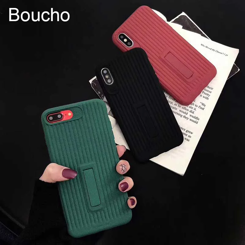 Мягкий чехол Boucho для iphone XS Max однотонный X XR 8 7 6 6S Plus роскошные Ретро чехлы с